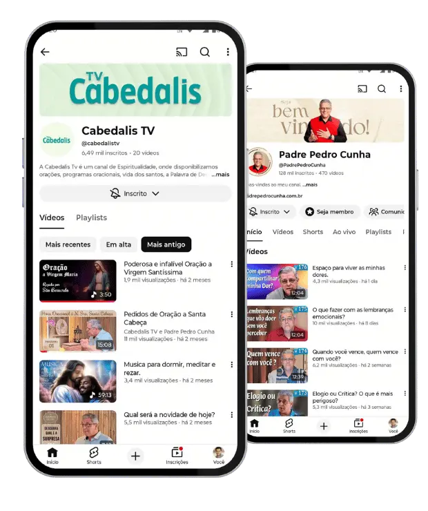 Tela Canal Cabedalis TV no Youtube